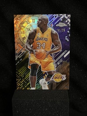 2026 Topps Chrome Update Go Time Shaquille O'Neal Orange Lakers /25