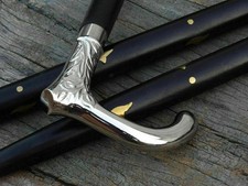 Solid Walking Staff Elegant Gentleman Cane, Decorative Handcrafted Walking stick