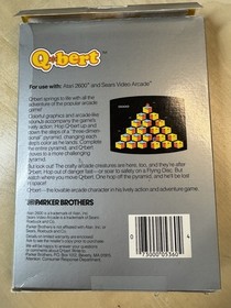 Parker Brothers Q*bert Atari 2600 & Sears Video Arcade Game w/ Manual & Box CIB