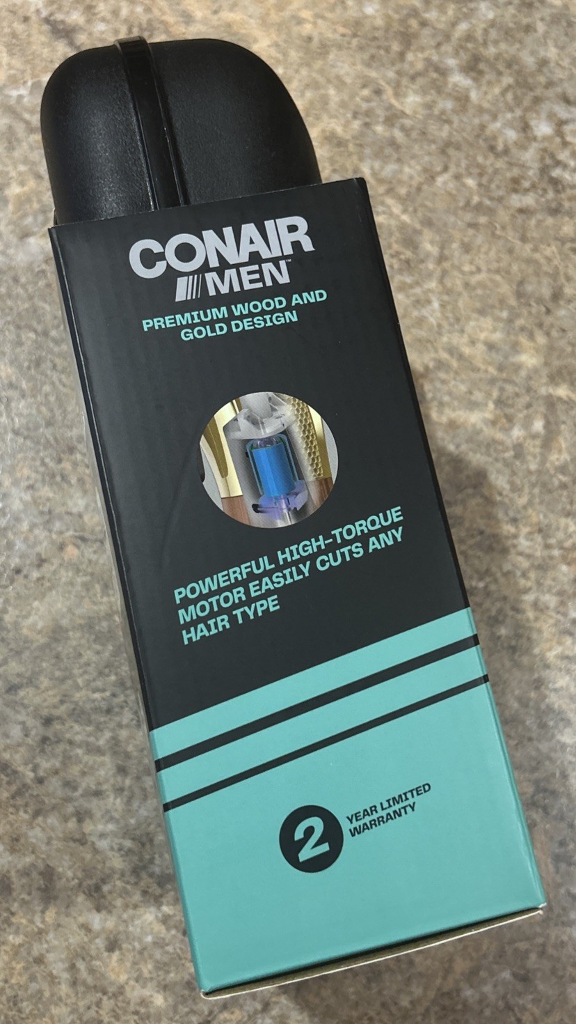Conair Men Performance Home Haircutting Kit 19pc HC6000W - Wood & Gold - NEW
