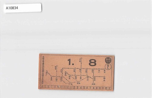(A)Kobe City Streetcar Route Map Ticket, Japan[A10834]8l0