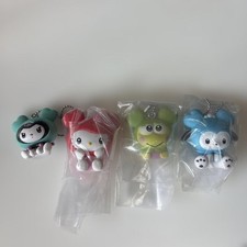 Sanrio Characters Mascots 4pc Set Kuromi My Melody Keroppi Pochacco Keychain