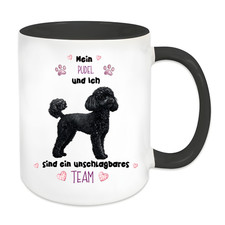 Hunde Tasse, Pudel, Zwergpudel, Kleinpudel, schwarz, verschiedene Farben A6296