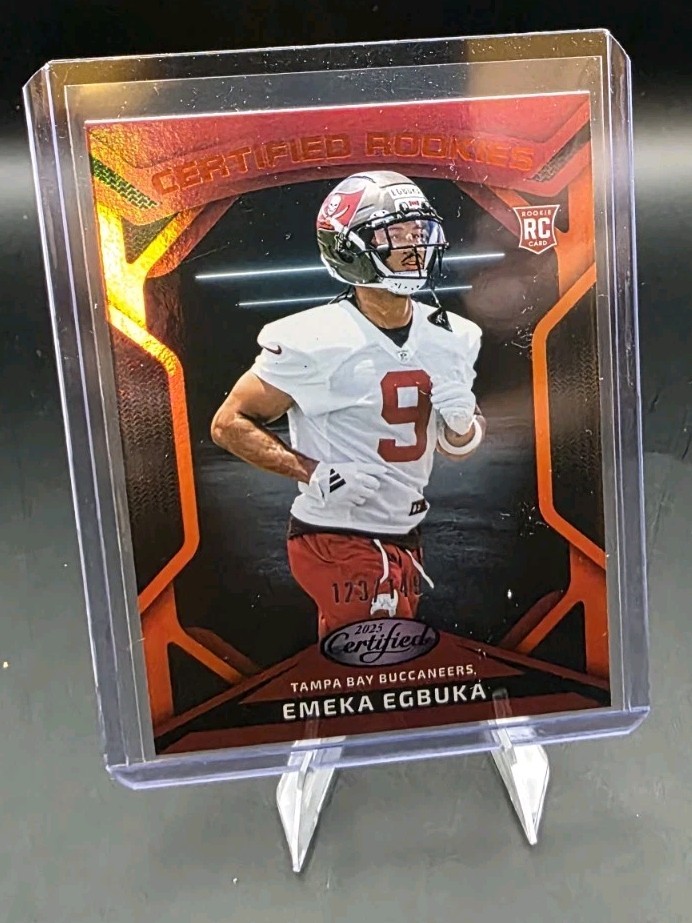 Panini Certified 2025 Emeka Egbuka Certified Rookies Mirror Orange /149 RC