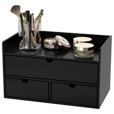 Bamboo Desk Organizer wtih Drawers Mini Desktop Drawer Tabletop Storage