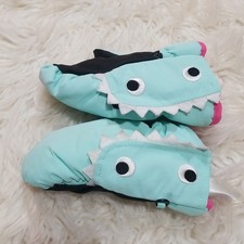 Wonder Nation Light Blue Shark Mittens for Toddler Unisex One size