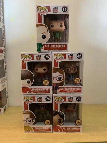 Funko Pop 2013 SDCC Big Bang Theory Set (Leonard, Howard, Raj, Amy, Sheldon)