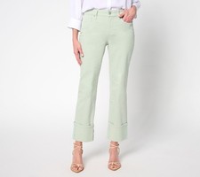 NYDJ Marilyn Straight Leg with 5" Cuff Jeans Tomatillo 00 New