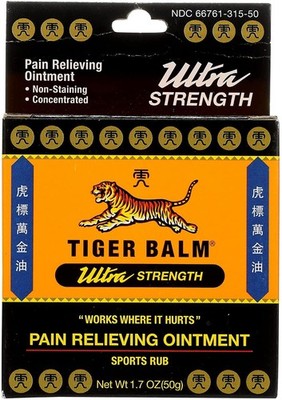 Tiger Balm Sport Rub Pain Relieving Ointment, Ultra Strength 1.70 oz Pack of 4