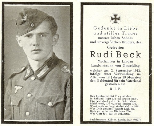 Death Notice: Wehrmacht Gefreiter KIA in Russia 1942!!! | eBay