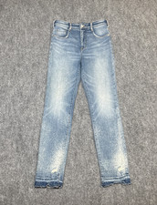 Pilcro The Cigarette Women Jeans Size 28 Light Wash Distress 29" Inseam