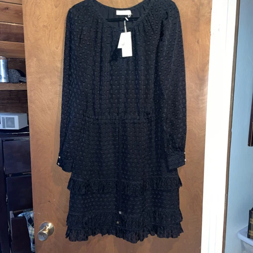 Abito Tory Burch nero Madison 8 nuovo con etichetta prezzo di listino 450€