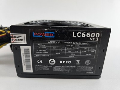 600 Watt PC Netzteil LC-Power LC6600 ATX12V V2.2 Switching Power Supply