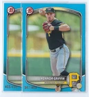 Lot of (2) 2025 Bowman Draft Konnor Griffin Sky Blue Paper Prospect Card /499