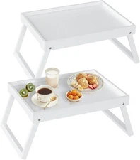 Bamboo Bed Tray Table with Folding Legs for Kitchen, Eating, Laptop, Sofa, etc..
