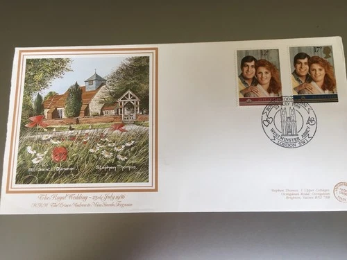 GB STAMPS RARE FIRST DAY COVER 1986 ROYAL WEDDING WESTMINSTER ABBEY