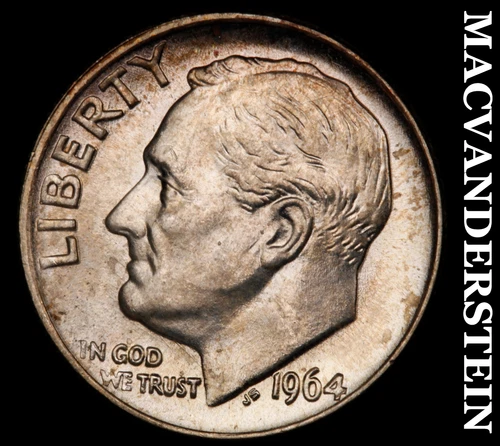 1964 Silver Roosevelt Dime-Choice Gem BU Lustrous No Reserve #i4561