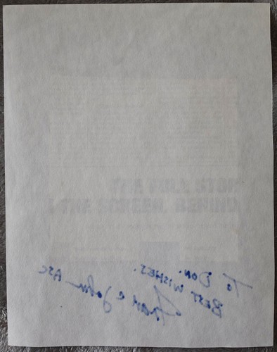 Frank Johnson handsigniertes Papier - Bild 3 von 3