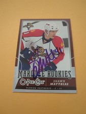 Shawn Matthias Signed Florida Panthers Rookie Card. rookie card picture