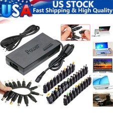 96W Adjustable Laptop Charger Adapter Power Supply For Notebook 12-24V w/ 34 Tip