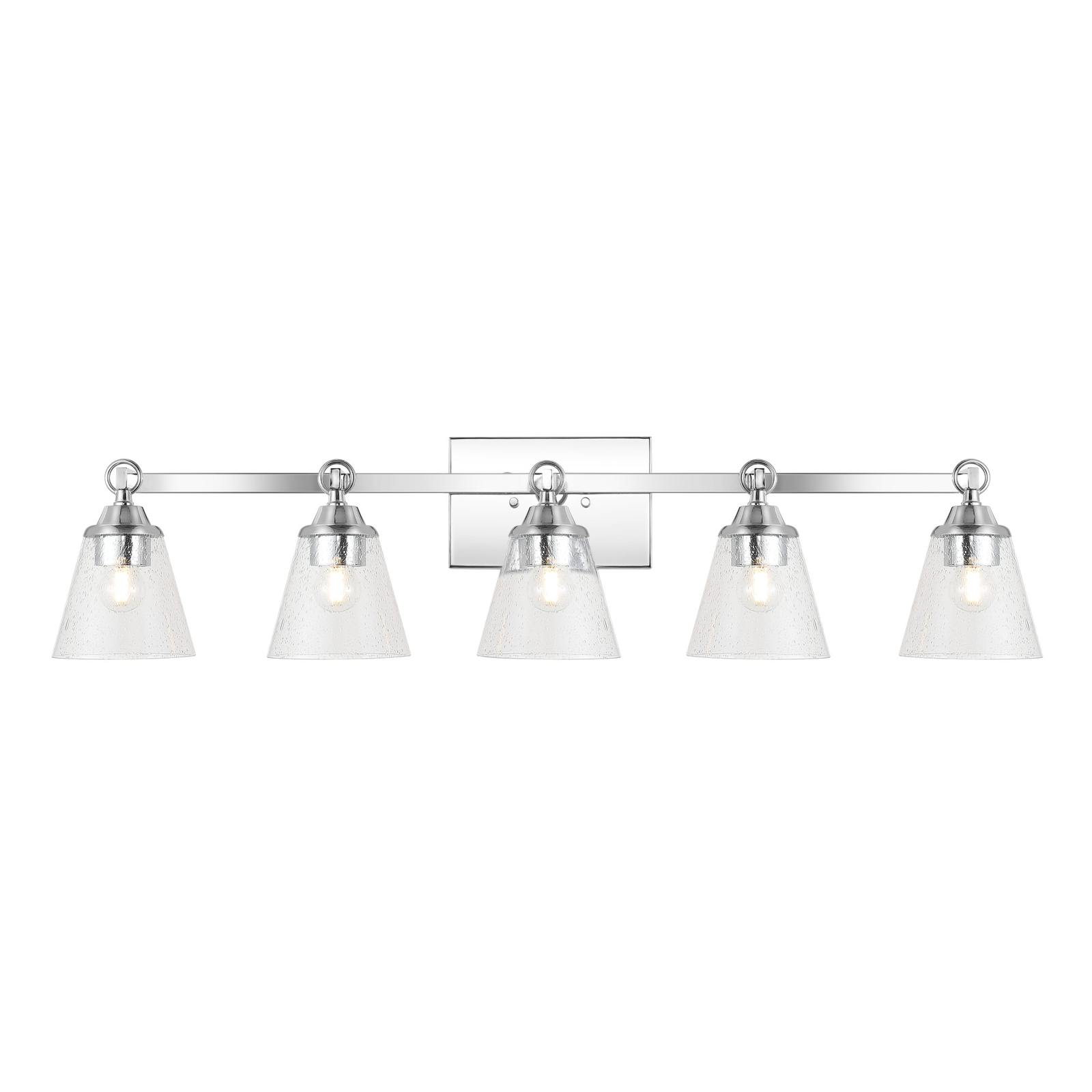 Jonathan Y Marion 5-Light 37-Inch Chrome LED Vanity Light JYL7901