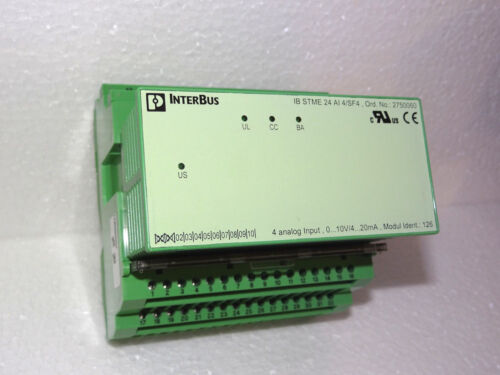 Phoenix Contact InterBus IB STME 24 AI 4/SF4 Analogeingabe Nr, 2750060 Top - Picture 3 of 4