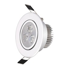 Downlight de techo empotrado LED regulable 3 vatios bombillas lámpara con controlador 110V 220V