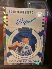 Jacob Waguespack 2020 Contender Rookie Roundup Cracked Ice /23 Auto Blue Jays T1