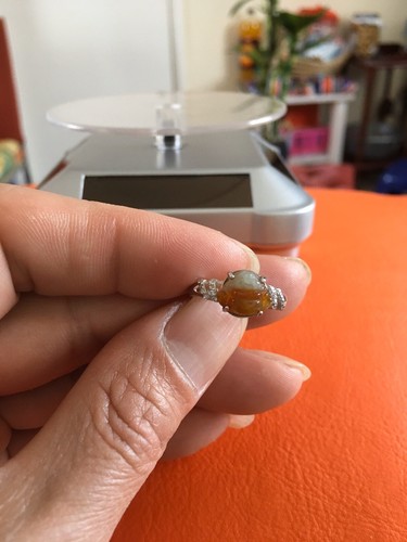 Genuine Jade And Silver Ring - Picture 2 of 8