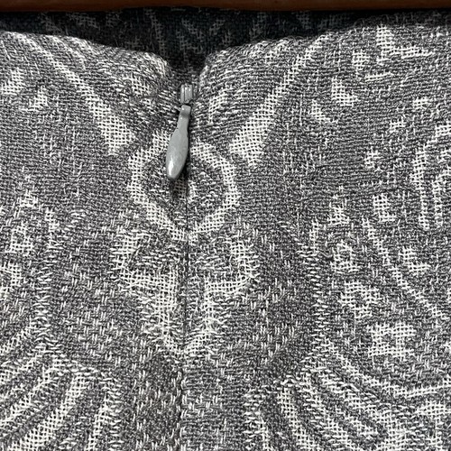 Gonna vintage PENDLETON lana vergine taglia 10P grigia paisley midi matita carriera - Foto 8 di 14