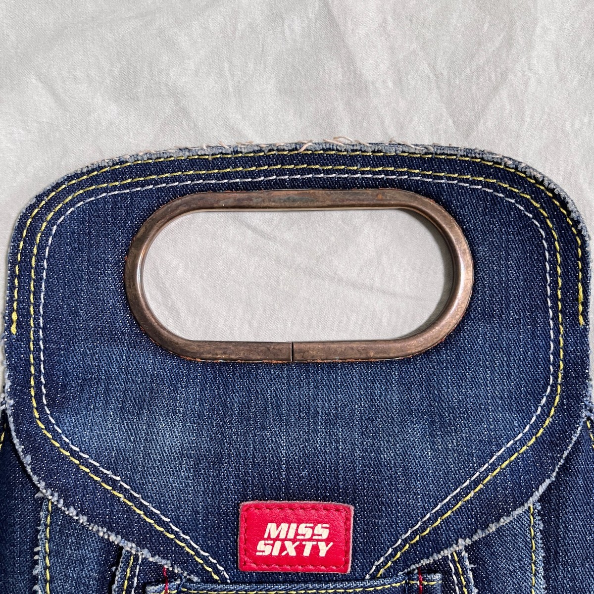 50〜60's ビンテージ　ヌバックレザー❗️ユニオンチケット❗️ Miss Sixty Vintage Denim Blue Mini Y2K Clutch Bag | eBay