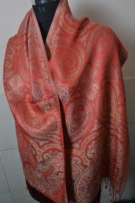 EXQUISITE IRIDESCENT SILK PASHMINA JAMAVAR SCARF JAMAVAR CHALE ~16 DESIGN STOCK