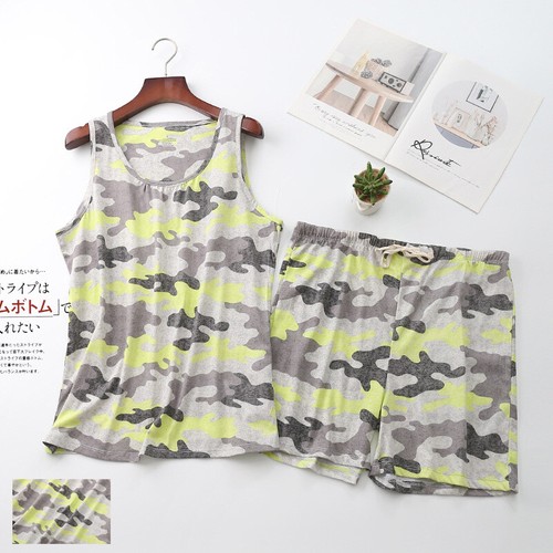 Knitted Cotton Pyjamas Ladies Sleeveless Vest Shorts Pyjama Set PJs Nightwear - Picture 27 of 28