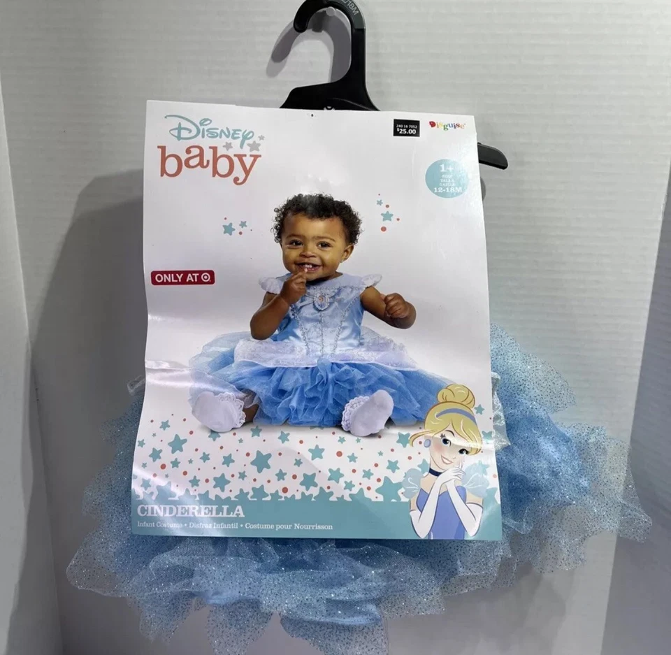 Disfraz Princesa Cenicienta Niñas Infante 6-12 Meses Vestido Azul Disney Bebé Nuevo Foto 2 de 4