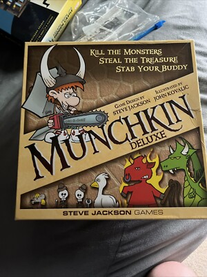 Munchkin Deluxe Board Card Game Steve Jackson Games Complete New And Unplayed