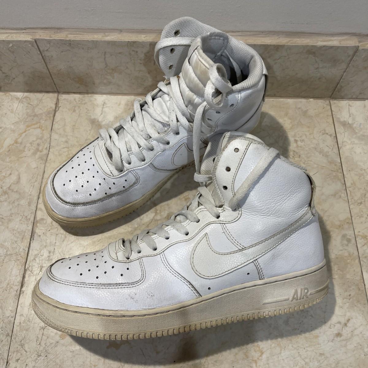 Nike Mens Air Force High 07 315121-115 White Basketball Shoes