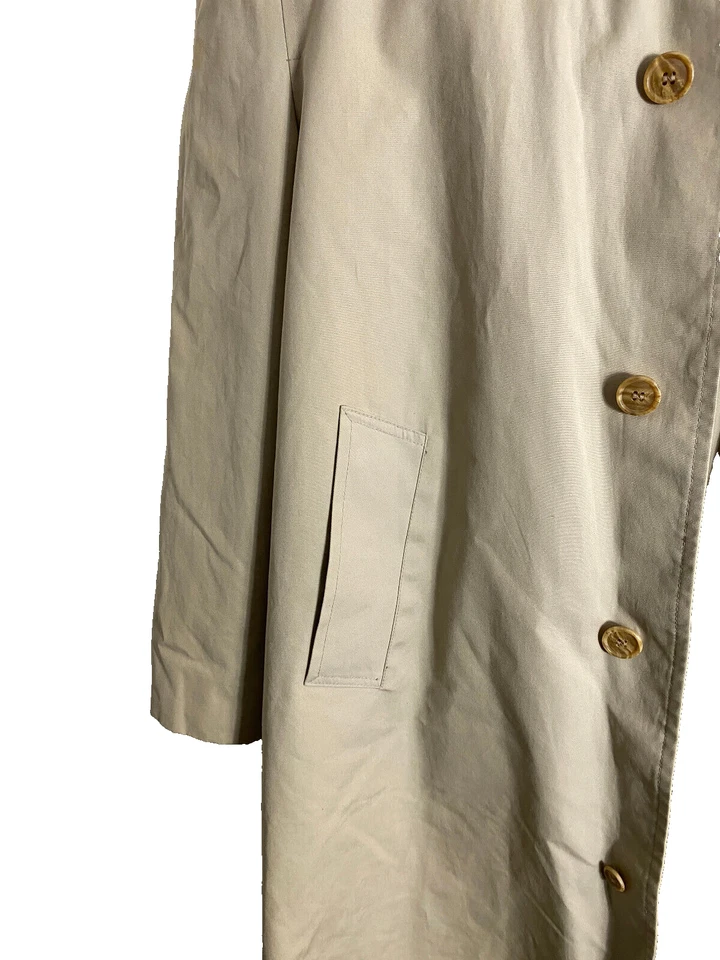 Gabardina Misty Harbor para hombre talla 38 R beige piel sintética forro con cremallera Foto 4 de 4