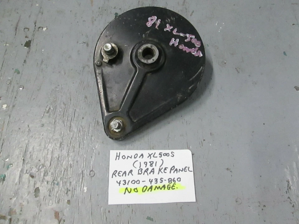 Placa de freno trasera HONDA 1981 XL500S, 43100-435-860 Foto 3 de 4