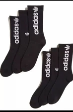Adidas Men's Athletic Sport Moisture Wicking Cushioned Crew Socks 6 Pack, 6-12