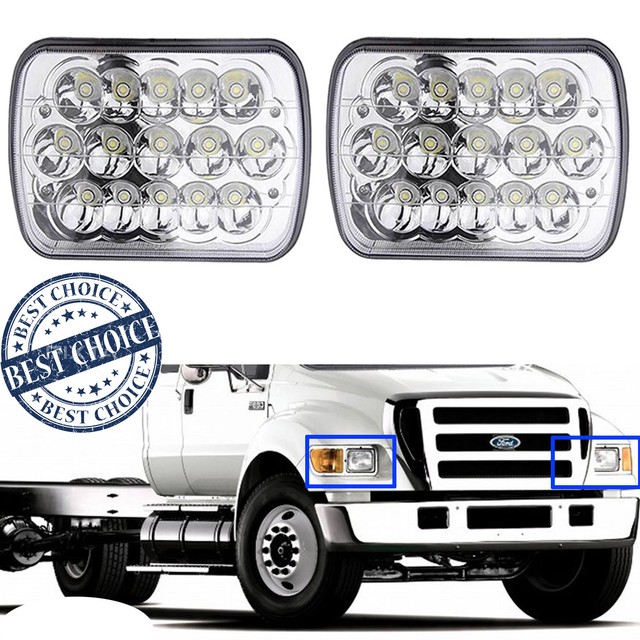 Pair 7X6" LED Headlight Beam For Ford Super Duty Truck F550 F600 F650 F700 F750 eBay