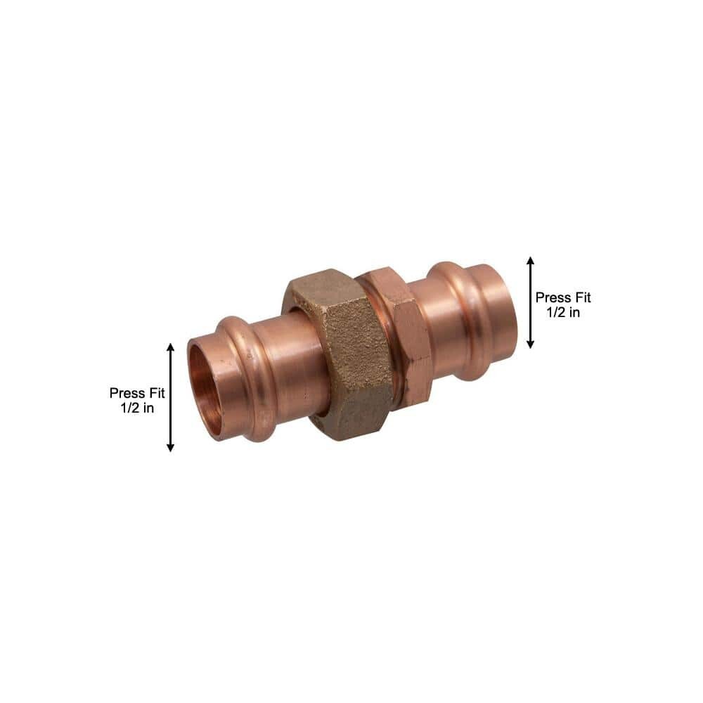 (2) Nibco Press 1/2" 1/2" P x P Copper Union Fitting CPC633HD12 ProPress CPC633