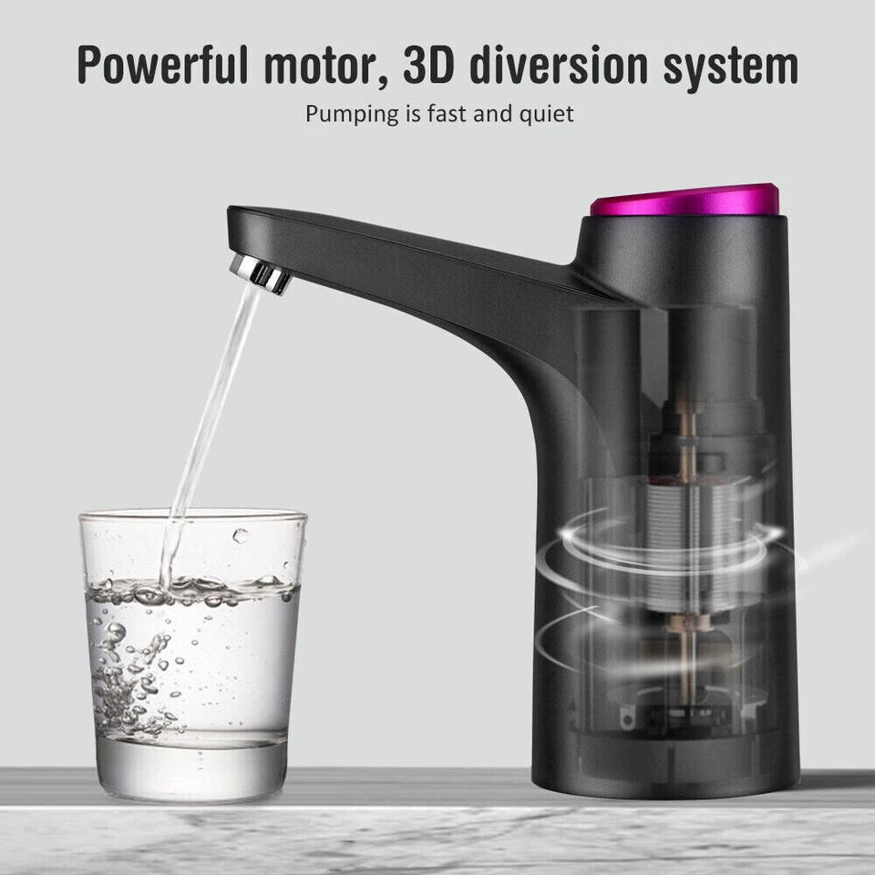 NEW Water Bottle Switch Pump Electric Automatic Universal Dispenser 5 Gallon USB - image 3 of 4