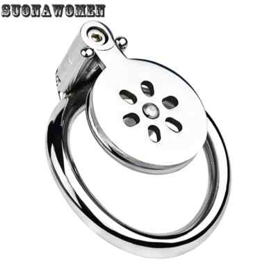 Removable Solid Massge Inverted Flat Chastity Cage for Couple Stainless Steel
