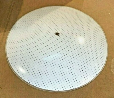 VINTAGE 14" ROUND Glass CEILING Light WHITE DOTS SHADE Replacement NEW 81820