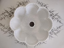 Wspaniała vintage ciężka biała karbowana ceramiczna forma do żeli piękne detale 