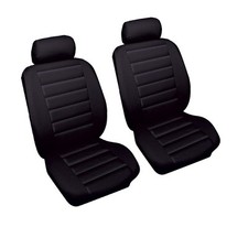 Leather Look Car Seat Covers Black FOR VW GOLF MK3 91-98 Front Pair Airbag Ready