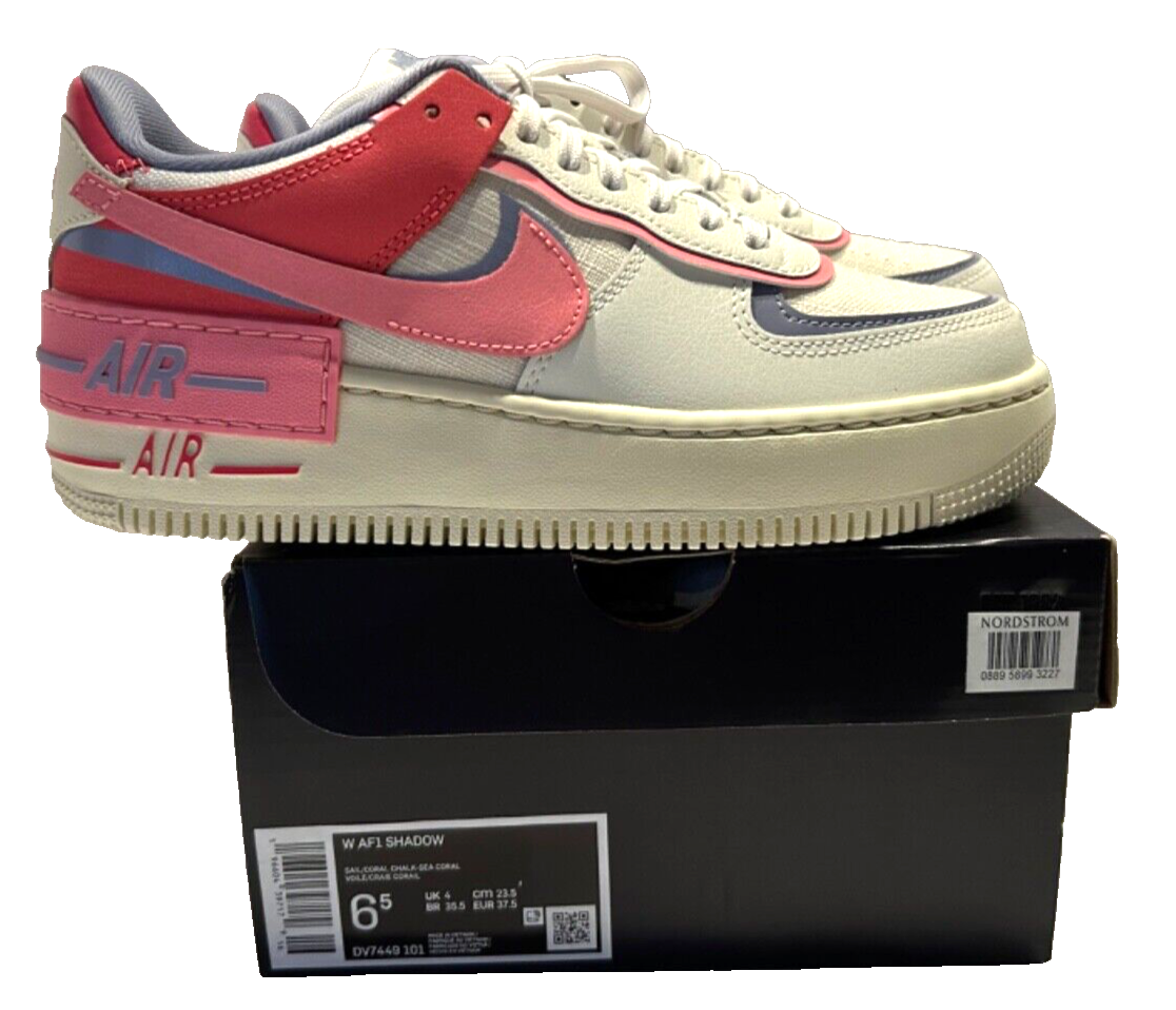 NWT NIKE AIR FORCE NIKE AF1 SHADOW SAIL-CORAL CHALK PINK SZ