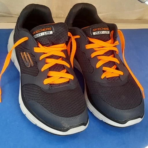 Skechers Flex Lite Air Cooled Memory Foam Blue And Orange Size 7