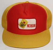 1980s Old Vintage MICHELOB BEER PATCH SNAPBACK TRUCKER HAT CAP HIPSTER 80s Party
