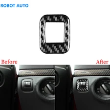 For Porsche Cayenne 03-10 Carbon Fiber Headlight Brightness Adjust Switch Frame